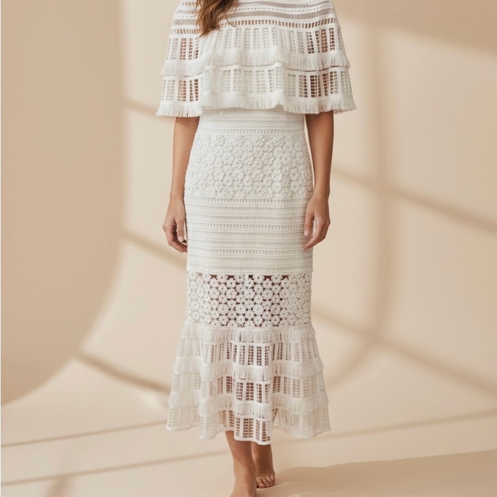 Lela Rose White Lace dress